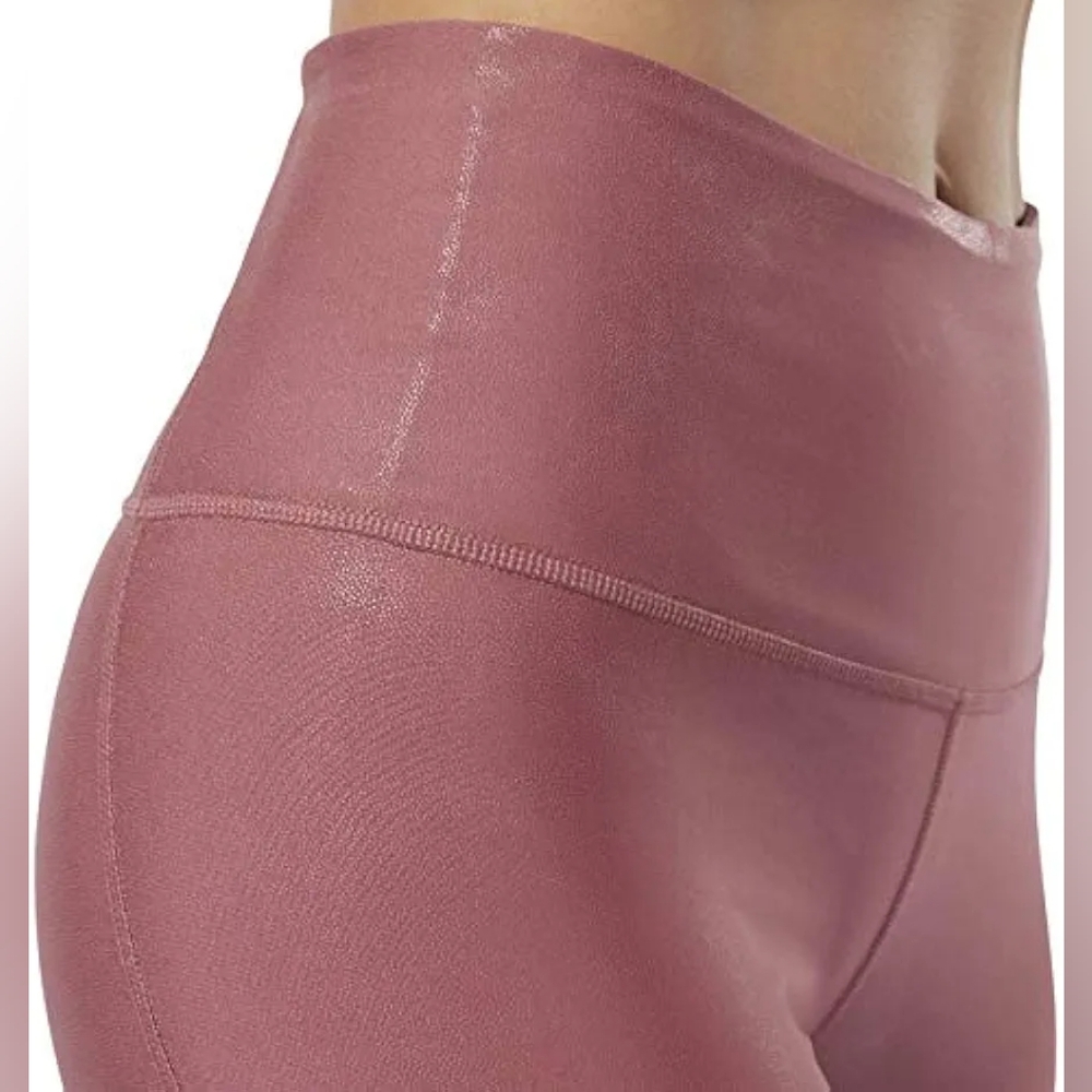 Reebok shiny dusty rose metallic tights - Picture 5 of 11